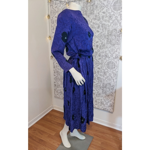 Christian Dior Vintage 2 Piece Purple Silk Set - Picture 2 of 10